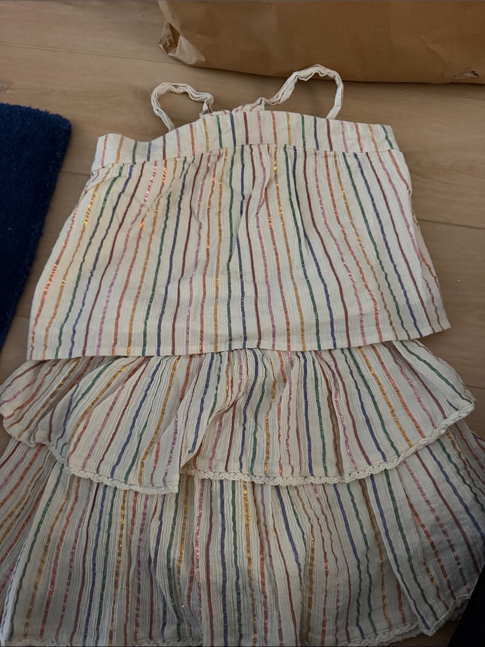 GAP Cream Multi-Stripe Girls Matching Set